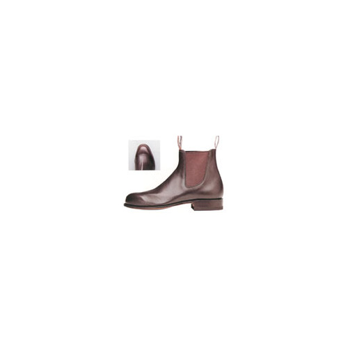 B530W R.M. Williams Flat Heel Bushman Boots [Size: 1 Colour: Black Fitting: G]