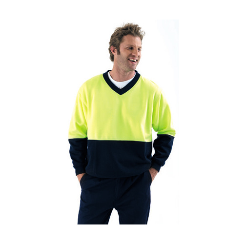 BK6352 Bisley 2 Tone Hi Vis Jumper [Size: S Colour: Orange/Navy]