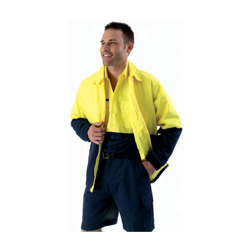 BK6710 Bisley 2 Tone Hi Vis Drill Jacket [Size: S Colour: Orange/Navy]