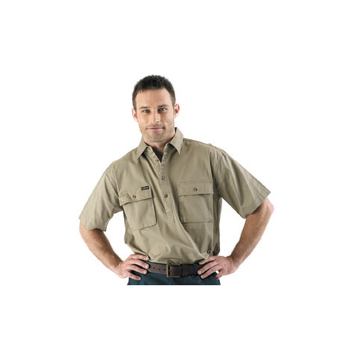 BSC1433 Bisley Closed Front Cotton Drill S/S Shirt [Size: S Colour: Bottle Green]