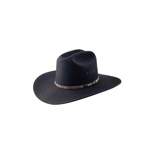 Akubra Bronco Hat [Size: 53 cm Colour: Black]
