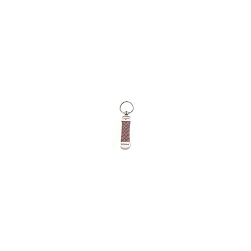 CG949 Tubular Plaited Kangaroo Leather Key Ring with Silver Fit [Colour: Brown]