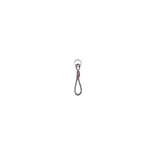 CG959 Plaited Kangaroo Leather Key Ring [Colour: Brown]