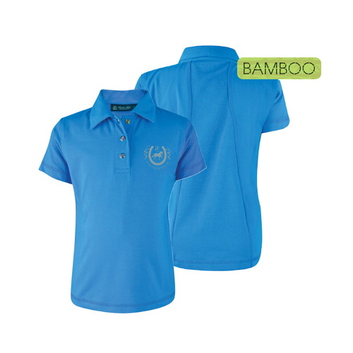 E6S5521022 TC EQUESTRIAN GIRLS SUZIN POLO [Size: 4 Colour: Aqua]