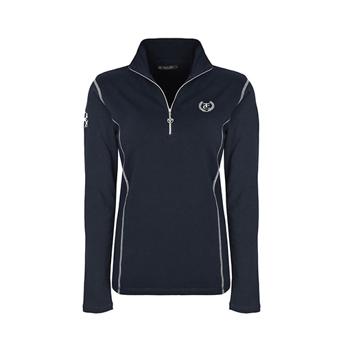 E6W2501002 TC EQUESTRIAN WOMEN'S DOMINIQUE L/S TOP [Size: 6 Colour: Ink]