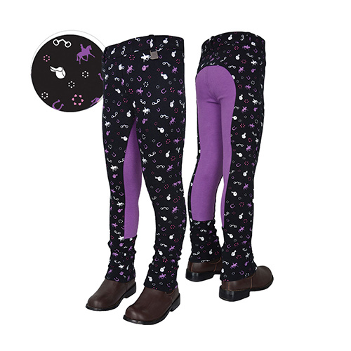 E6W5201015 TC EQUESTRIAN GIRL'S NINA JODHPUR [Size: 4 Colour: Black/Purple]