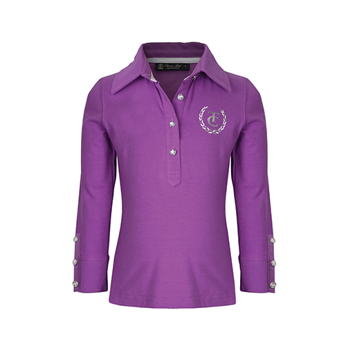 E6W5502002 TC EQUESTRIAN GIRL'S CHANTAL L/S TOP [Size: 4 Colour: Purple]