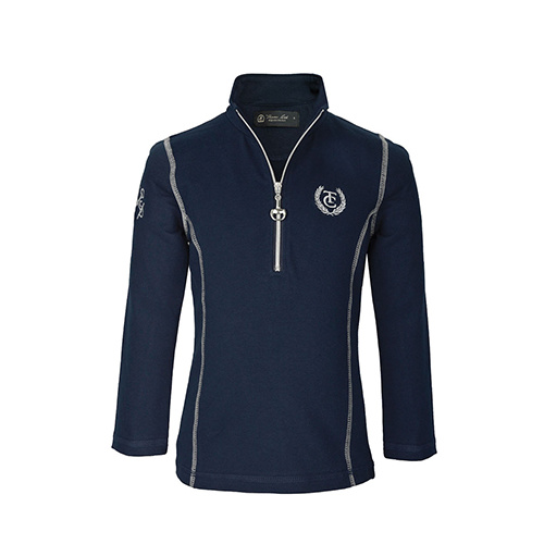 E6W5503002 TC EQUESTRIAN GIRL'S DOMINIQUE L/S TOP [Size: 4 Colour: Ink]