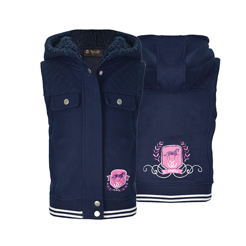 E6W5600014 TC EQUESTRIAN GIRL'S BELLA VEST [Size: 4 Colour: Deep Navy]