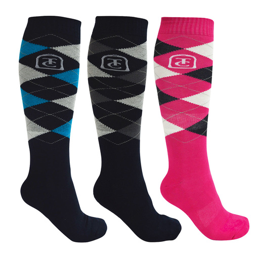 E7W2901SOC Womens 3-Pack Riding Socks [Size: 42773 Colour: Multi]
