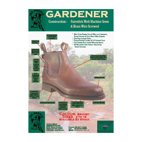 Harold HB011 Gardener Men's Boot [Size: 4]