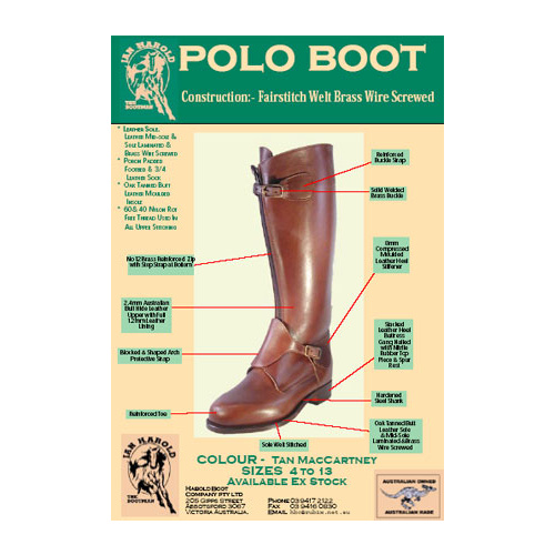 Harold HB022 Polo Men's Boot [Size: 4 Colour: Dark Brown / Dark Brown]