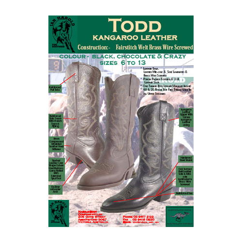 Harold HB026 Todd Men's Boot [Size: 6 Colour: Black]