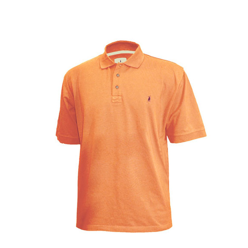 M-POLO-APRICOT Nungar Men's Pique Knit Polo [Size: S Colour: Apricot]
