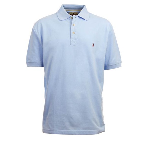 M-POLO-BLUE Nungar Men's Pique Knit Polo [Size: S]