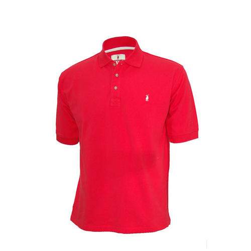 M-POLO-RED Nungar Men's Pique Knit Polo [Size: S Colour: Red]