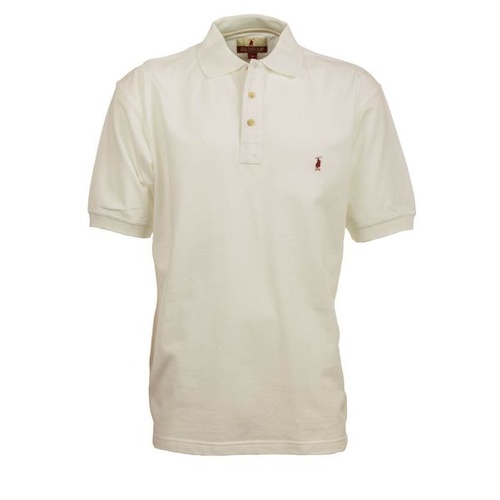 M-POLO-WHI Nungar Men's Pique Knit Polo [Size: S]