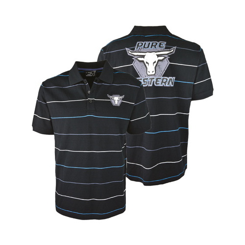 P6S1500054 PURE WESTERN MENS SEAN S/S POLO [Size: S Colour: Black]