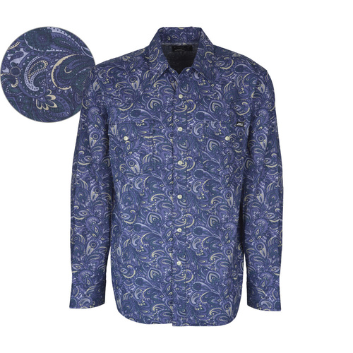 P6W1100028 PURE WESTERN MEN'S RAFFERTY PRINT L/S SHIRT