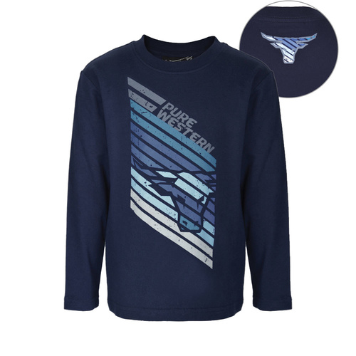 P6W3503035 PURE WESTERN BOY'S PORTER L/S TOP