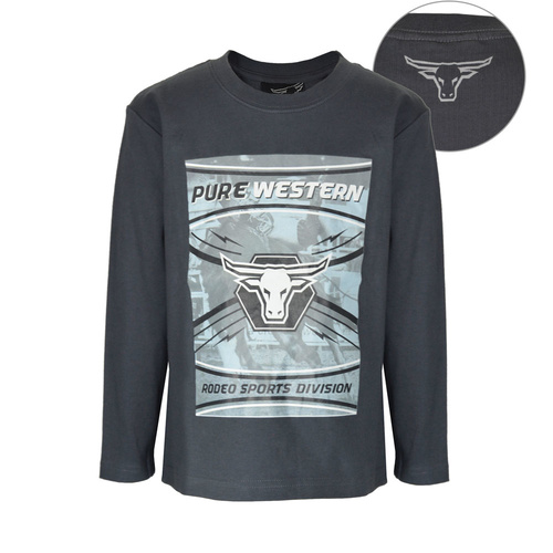P6W3503036 PURE WESTERN BOY'S MITCHELL L/S TOP