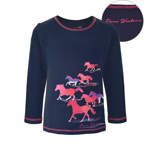 P6W5504038 PURE WESTERN GIRL'S LULU L/S TOP
