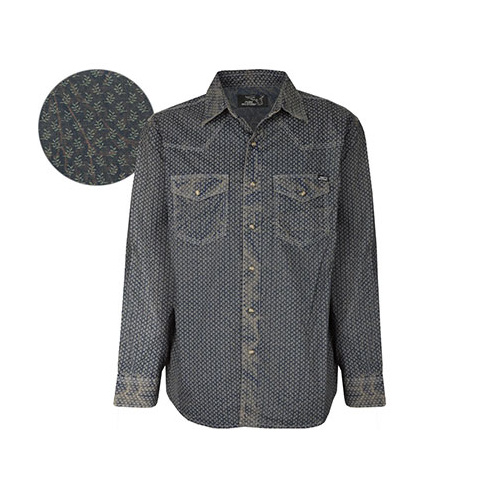 P6Y1100011 Pure Western Men's Gunner Print L/S Shirt
