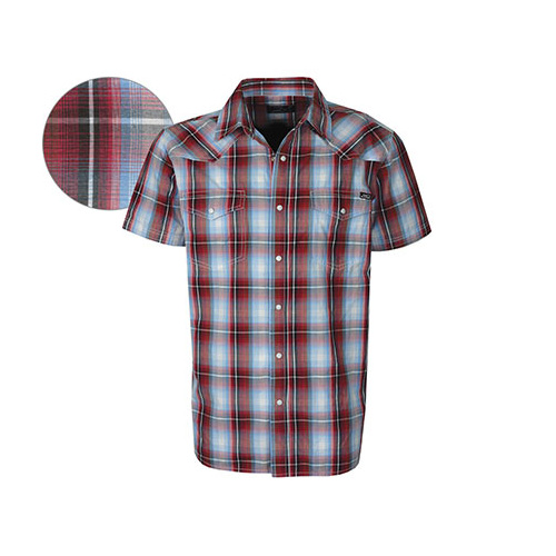 P6Y1101005 Pure Western Men's Kennedy Check S/S Shirt