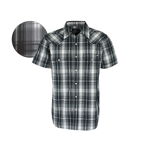 P6Y1101006 Pure Western Men's Silas Check S/S Shirt