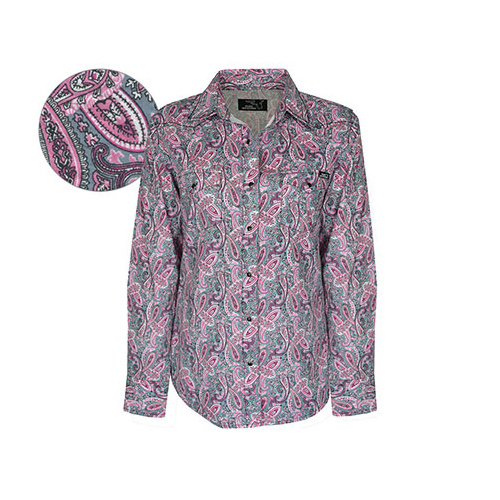 P6Y2100012 Pure Western Women's Phoneix Printed L/S Shirt
