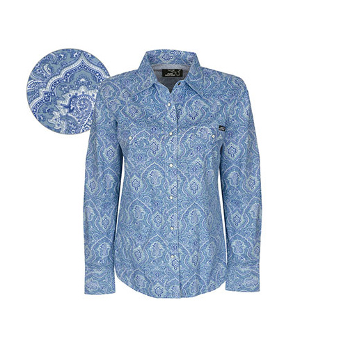 P6Y2104014 Pure Western Women's Clara Printed L/S Shirt