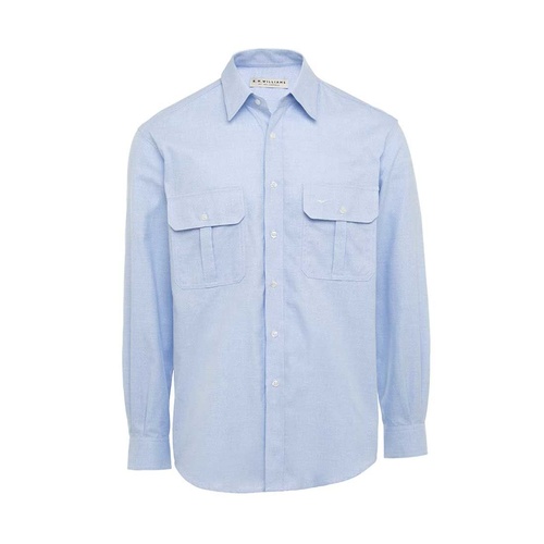 SH302OF0301 R.M. Williams Grazier Classic Long Sleeve Shirt [Size: XS Colour: Blue]