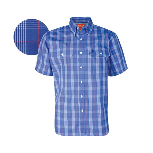 T6S1110005 THOMAS COOK MENS BRACKNELL CHECK 2-PKT S/S SHIRT [Size: S Colour: Dazzling Blue]