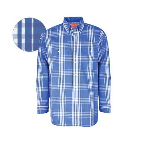 T6S1115006 THOMAS COOK MENS NAROOMA CHECK 2-PKT L/S SHIRT [Size: S Colour: Olympic Blue]