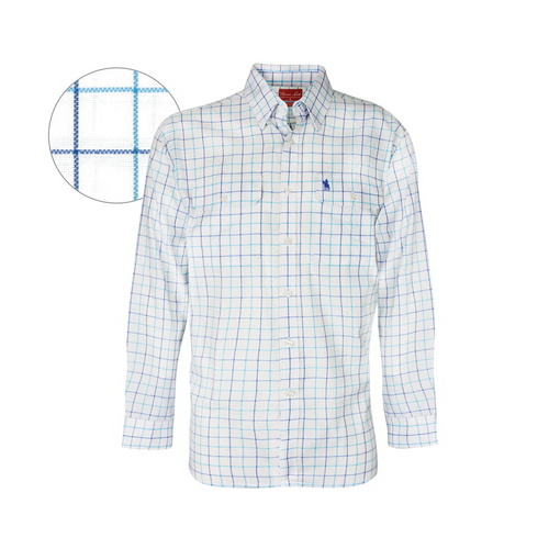 T6S1115010 THOMAS COOK MENS CUMMINS CHECK 2-PKT L/S SHIRT [Size: S Colour: Blue/White]
