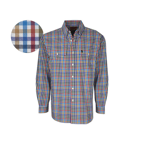 T6W1115006 THOMAS COOK MEN'S WONDOOLA CHECK 2-PKT L/S SHIRT [Size: S Colour: Blue/Green]