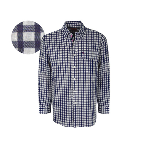 T6W1115008 THOMAS COOK MEN'S SHADWELL CHECK 2-PKT L/S SHIRT [Size: S Colour: Blue/Merlot]