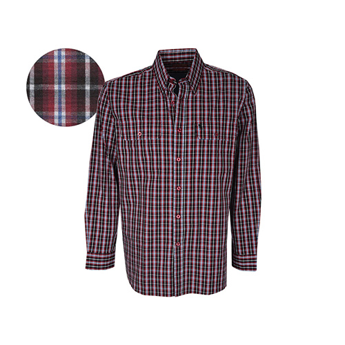 T6W1115009 THOMAS COOK MEN'S MITCHEL CHECK 2-PKT L/S SHIRT [Size: S Colour: Deep Maroon]