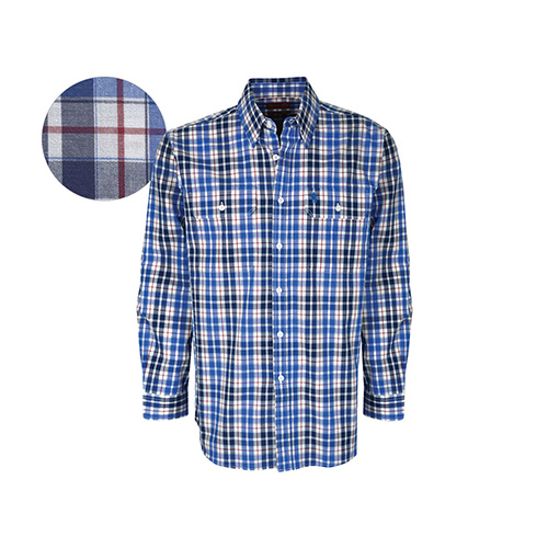 T6W1115010 THOMAS COOK MEN'S MACINTYRE CHECK 2-PKT L/S SHIRT [Size: S Colour: Blue/Red]