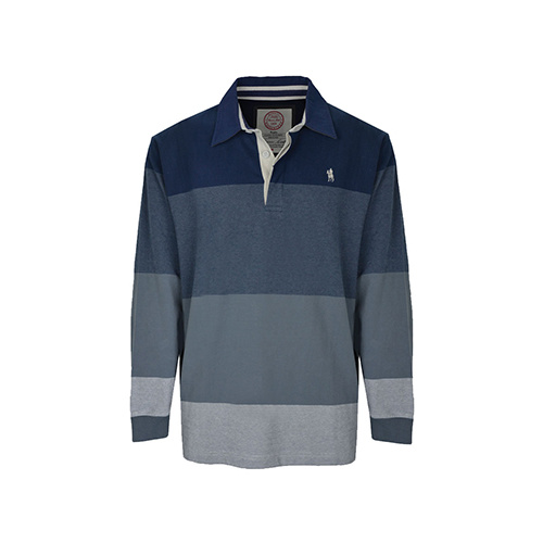 T6W1501017 THOMAS COOK MEN'S BARRY STRIPE RUGBY [Size: S Colour: Navy/Charcoal]