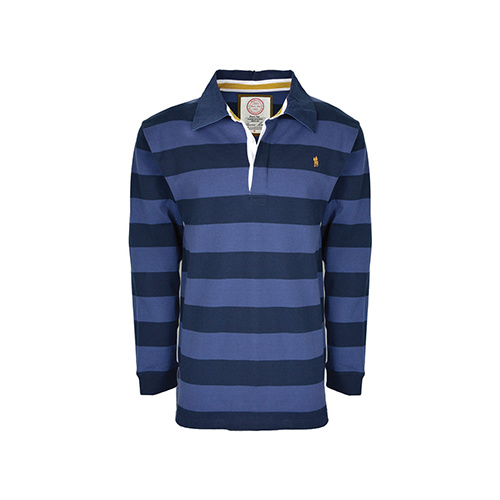 T6W1501021 THOMAS COOK MEN'S ARCHIE STRIPE RUGBY [Size: S Colour: Blue Indigo/Dark Navy]