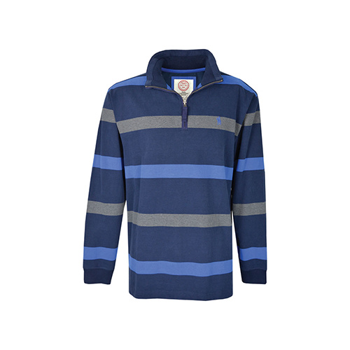 T6W1524020 THOMAS COOK MEN'S JETT STRIPE RUGBY [Size: S Colour: Sea Blue/Dark Navy]