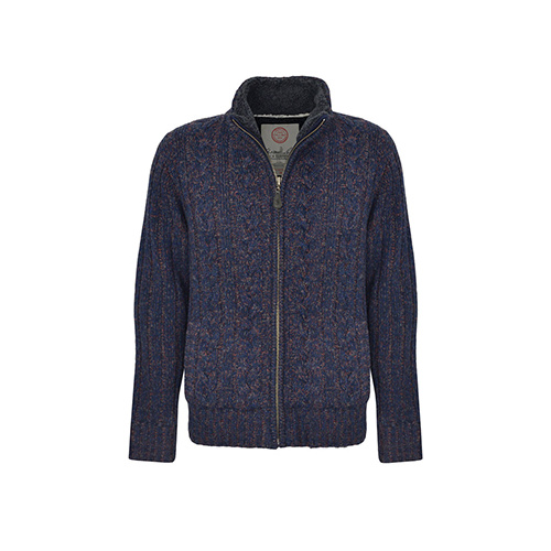 T6W1715078 THOMAS COOK MEN'S BEACONSFIELD KNIT ZIP THRU JACKET [Size: S Colour: Dark Navy/Port]