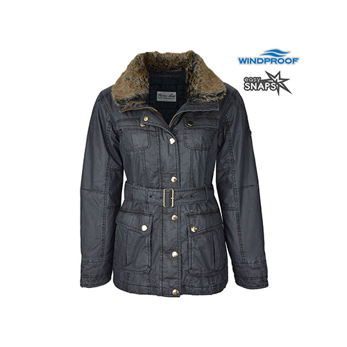 T6W2719067 THOMAS COOK WOMEN'S TASMAN COATED JACKET [Size: 8 Colour: Deep Sea Blue]