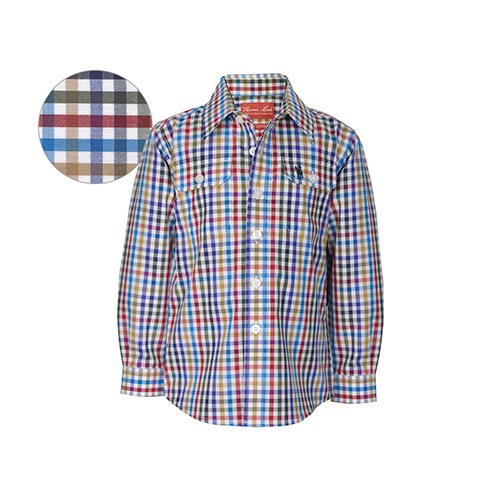 T6W3140006 THOMAS COOK BOY'S WONDOOLA CHECK 2-PKT L/S SHIRT [Size: 2 Colour: Blue/Green]