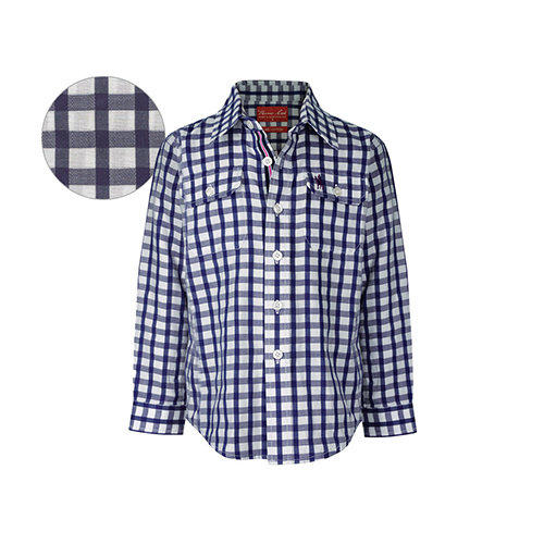 T6W3140008 THOMAS COOK BOY'S SHADWELL CHECK 2-PKT L/S SHIRT [Size: 2 Colour: Blue/Merlot]
