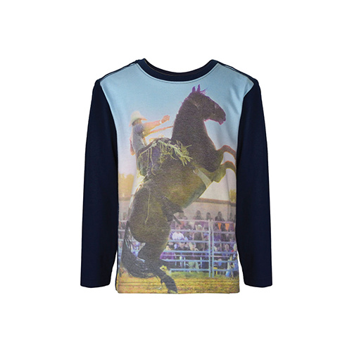 T6W3501055 THOMAS COOK BOY'S TOOMA PRINT L/S TOP [Size: 2 Colour: Blue]