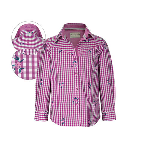 T6W5108050 THOMAS COOK GIRL'S ANGIE PRINT L/S SHIRT [Size: 2 Colour: Purple Orchid]
