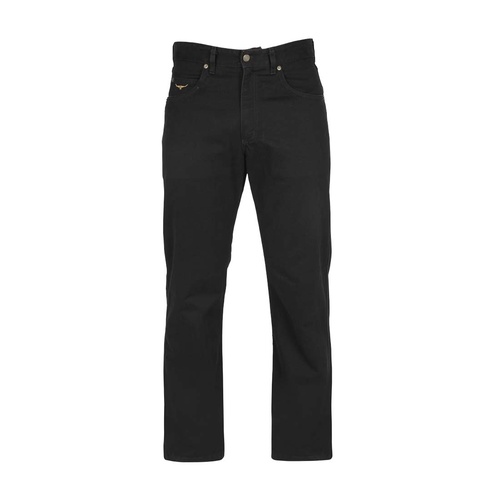 TJ781 R.M. Williams Men's Linesman Drill Jeans [Size: 30 Colour: Black Leg: Long]