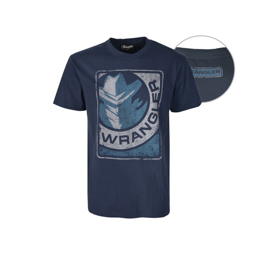 X6S1557084 WRANGLER MENS CALLUM S/S TEE [Size: S Colour: Dark Navy]